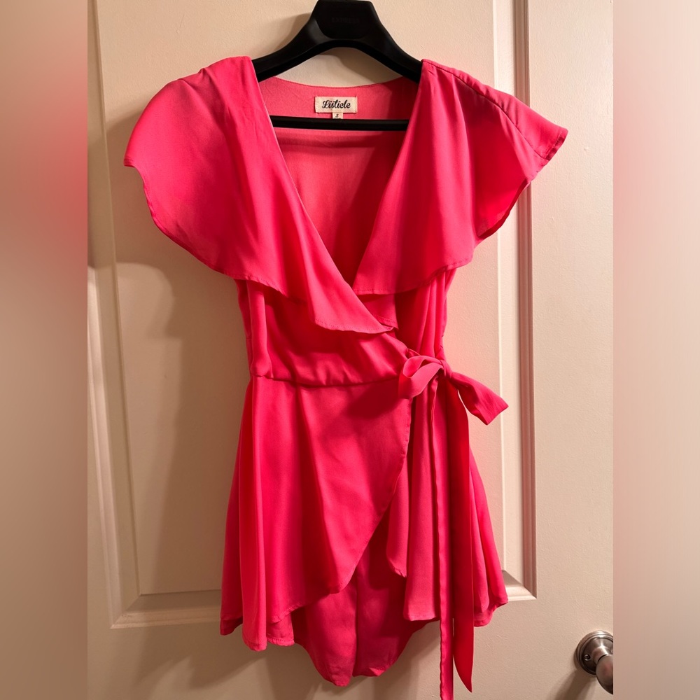 Listicle Hot Pink Shorts romper Size: S
